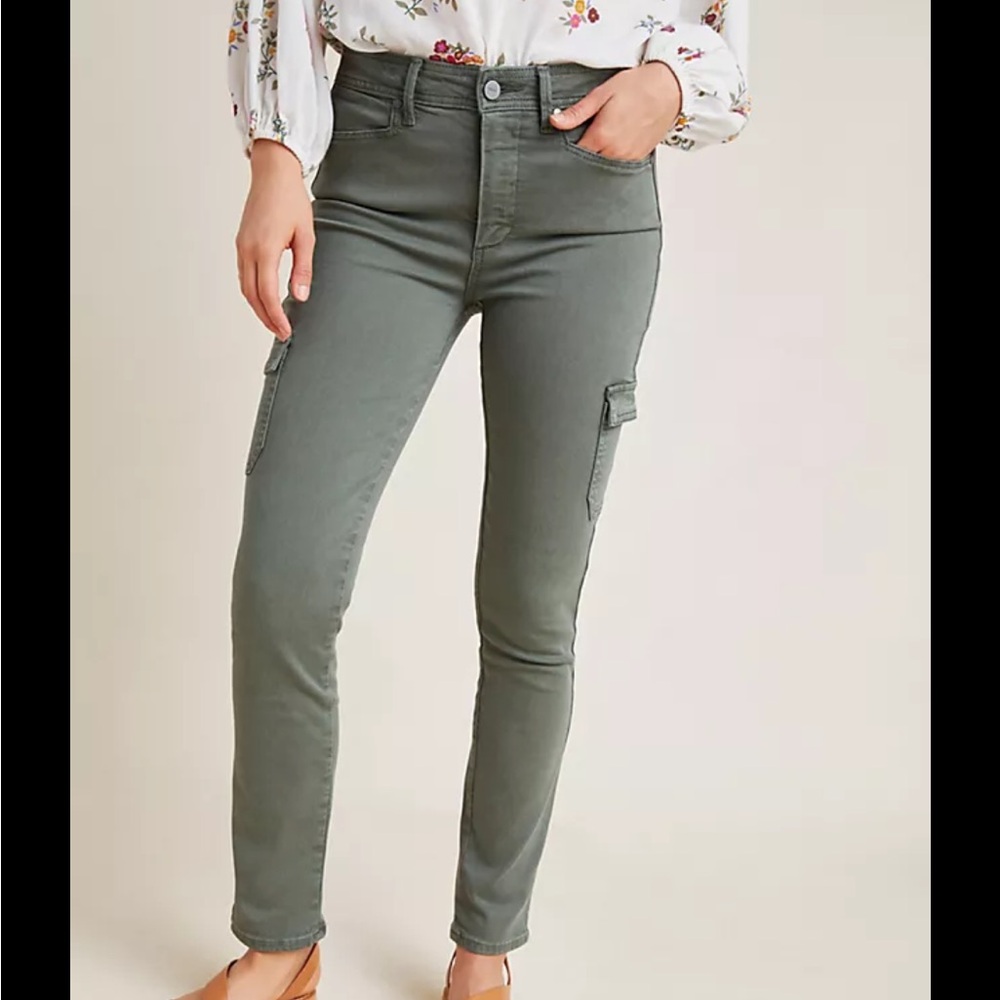 PAIGE Hoxton skinny ankle jeans-sage green